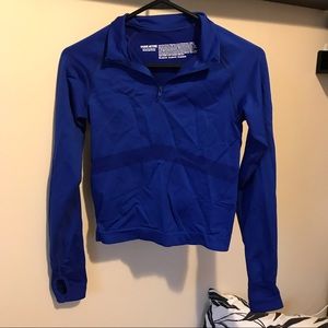 Pink active long-sleeve quarter zip